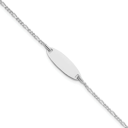6 Inch Sterling Silver Polished Childrens 6In Id Bracelet