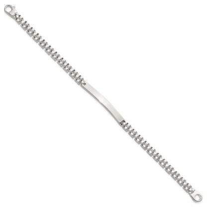 Sterling Silver Polished 8in Men's Id Bracelet