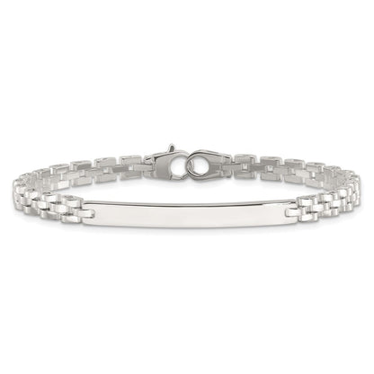 Sterling Silver Polished 8in Men's Id Bracelet