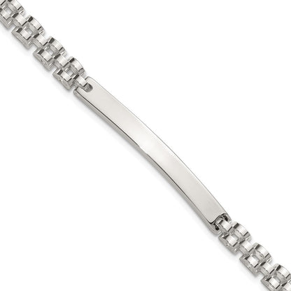 Sterling Silver Polished 8in Men's Id Bracelet
