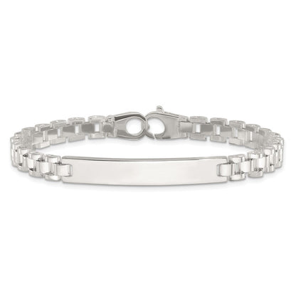 Sterling Silver Polished 8in Men's Id Bracelet