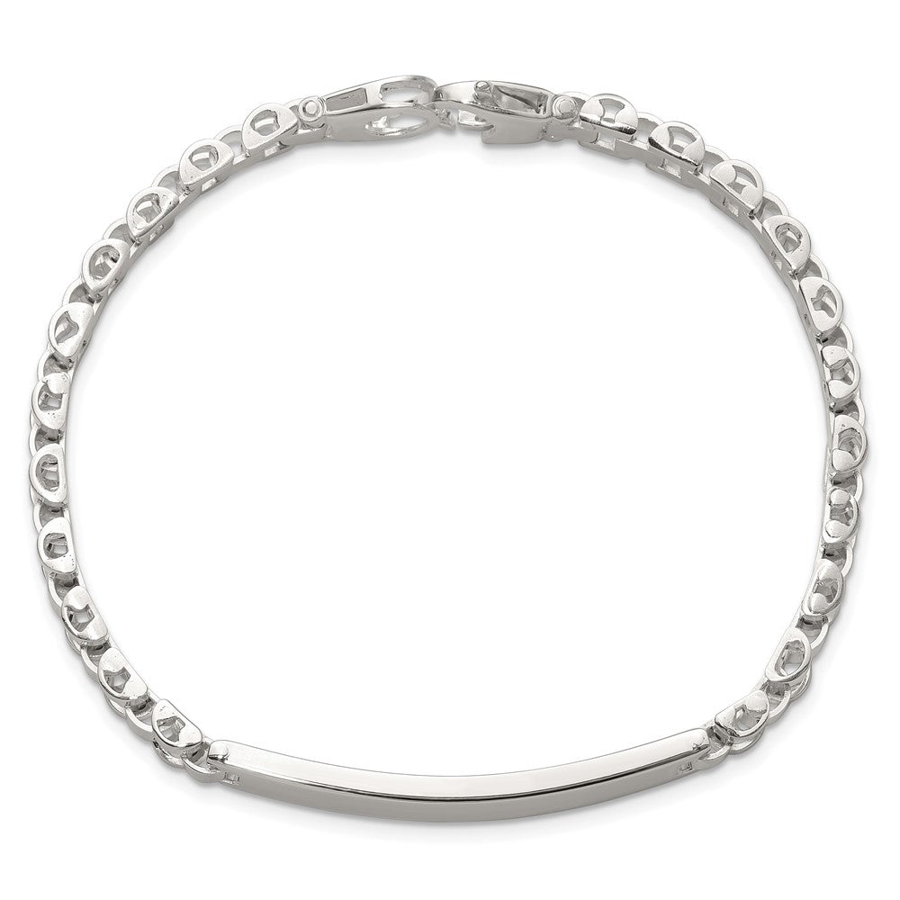Sterling Silver Polished 8in Men's Id Bracelet