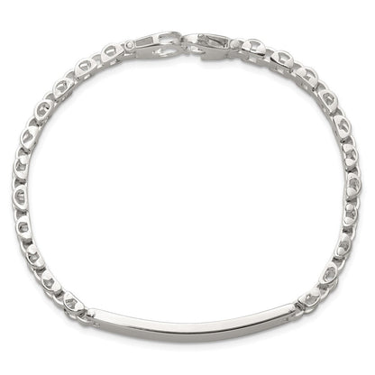 Sterling Silver Polished 8in Men's Id Bracelet