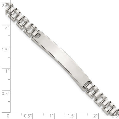 Sterling Silver Polished 8in Men's Id Bracelet