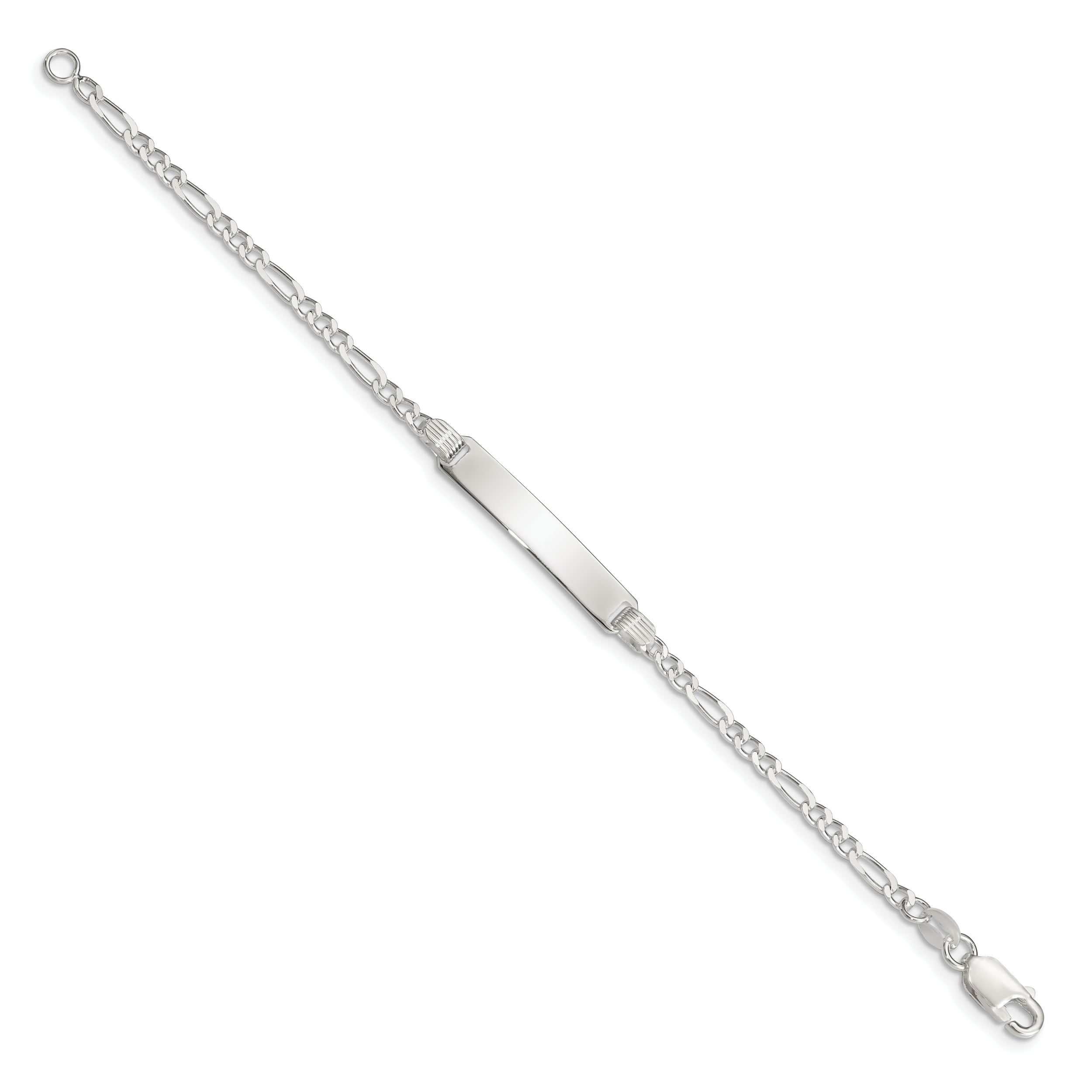 6 Inch Sterling Silver Children'S Id Bracelet