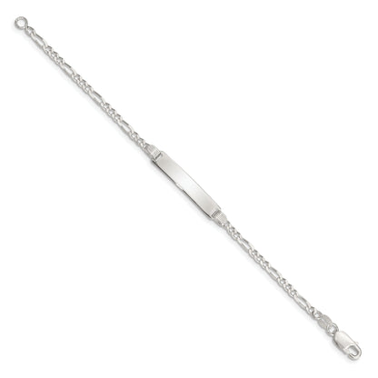 6 Inch Sterling Silver Children'S Id Bracelet