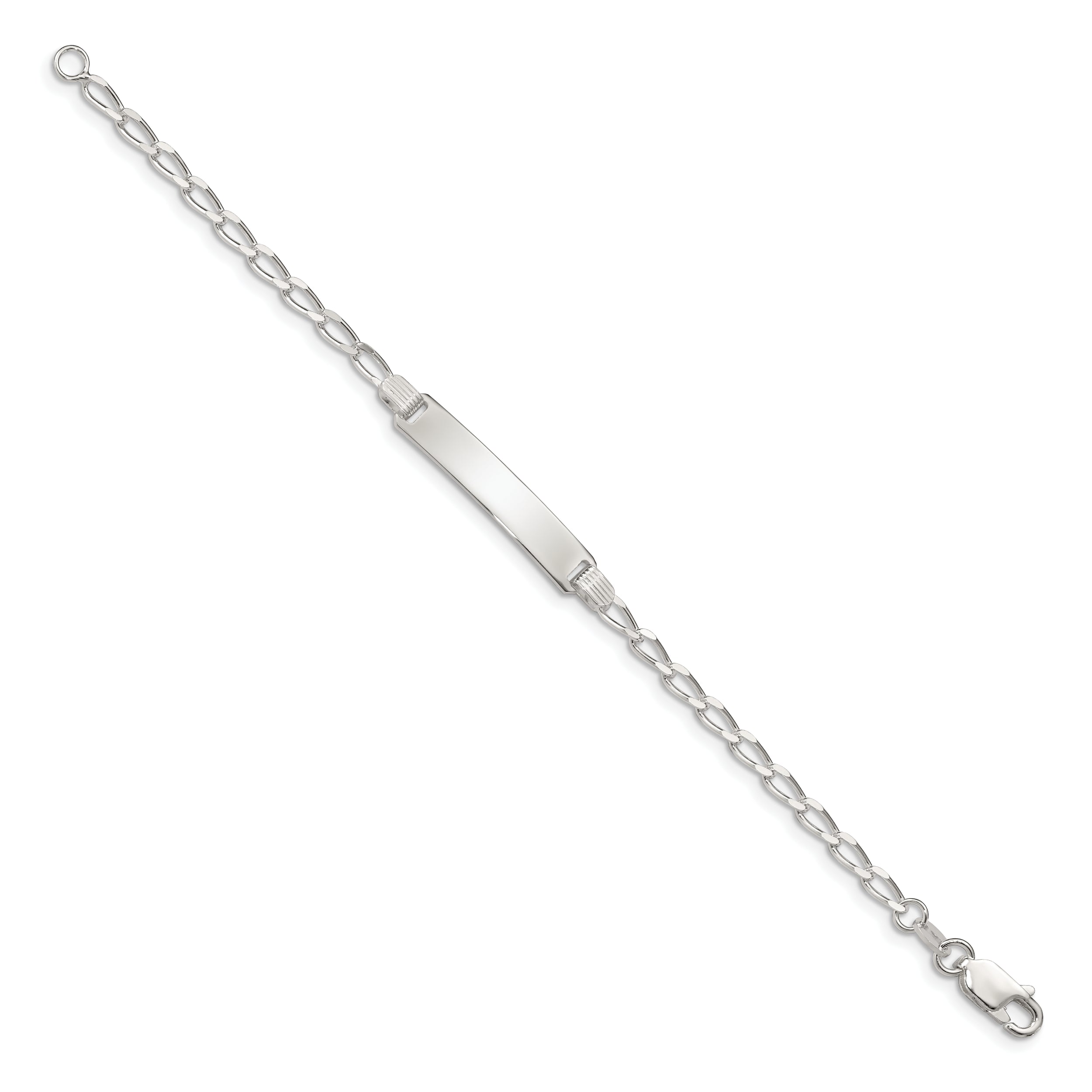 6 Inch Sterling Silver Children'S Id Bracelet