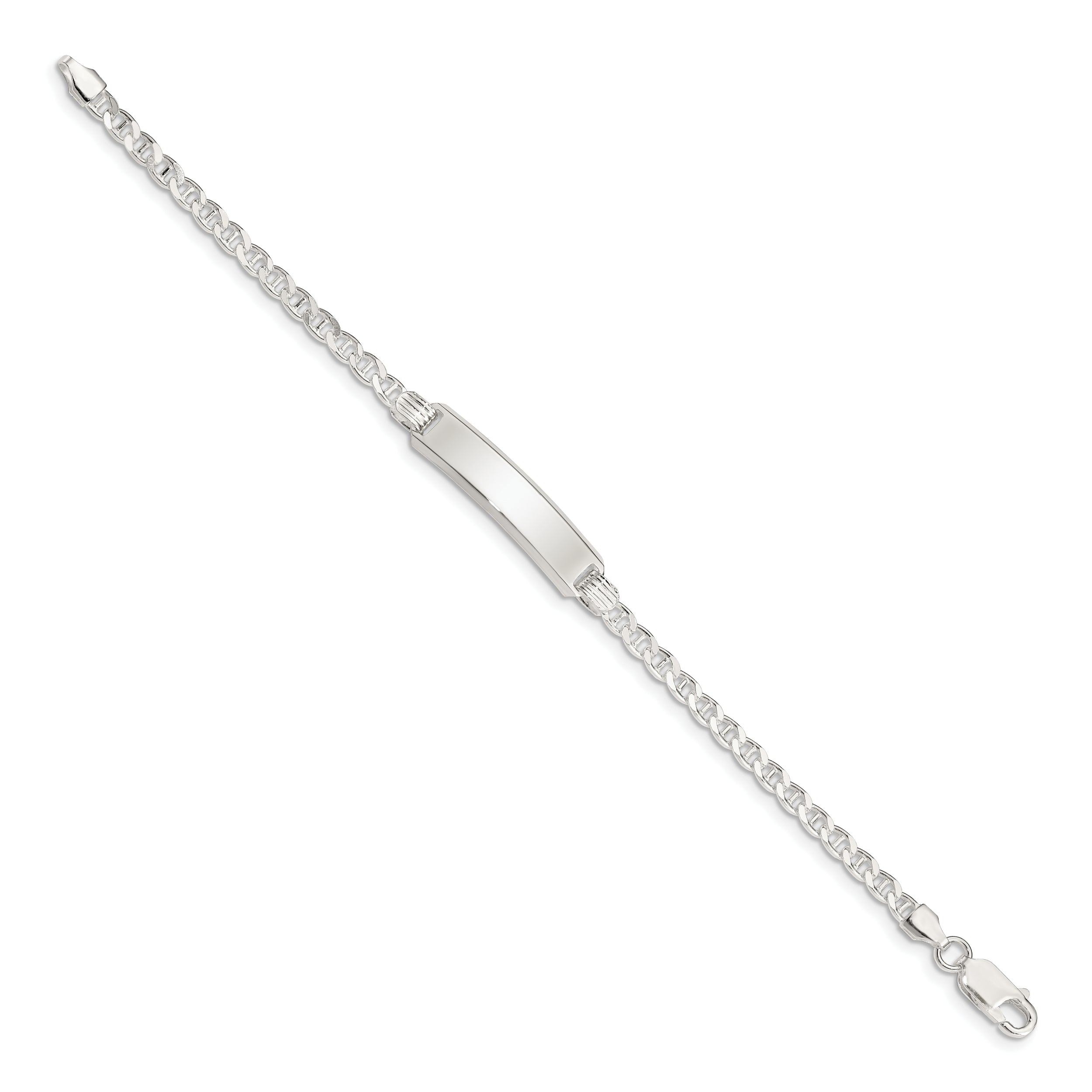 6 Inch Sterling Silver Children'S Id Bracelet