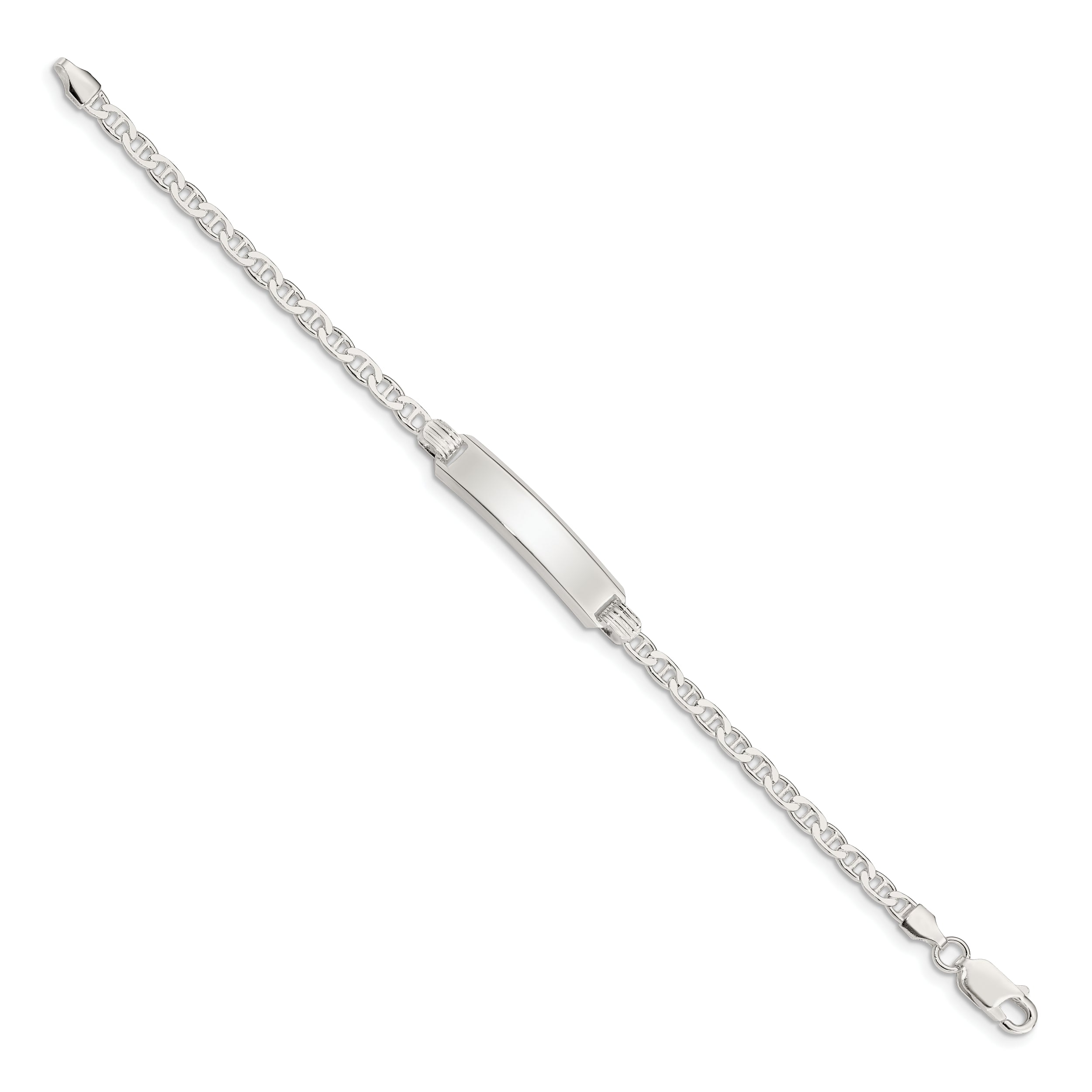 6 Inch Sterling Silver Children'S Id Bracelet