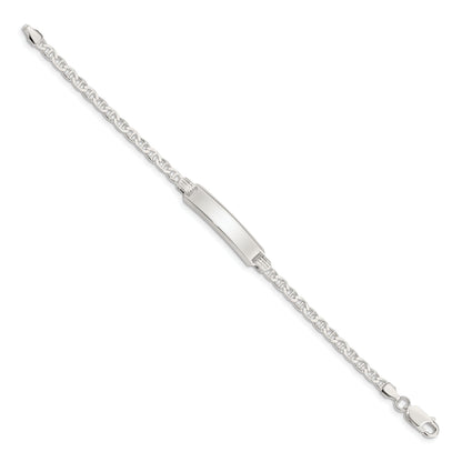 6 Inch Sterling Silver Children'S Id Bracelet