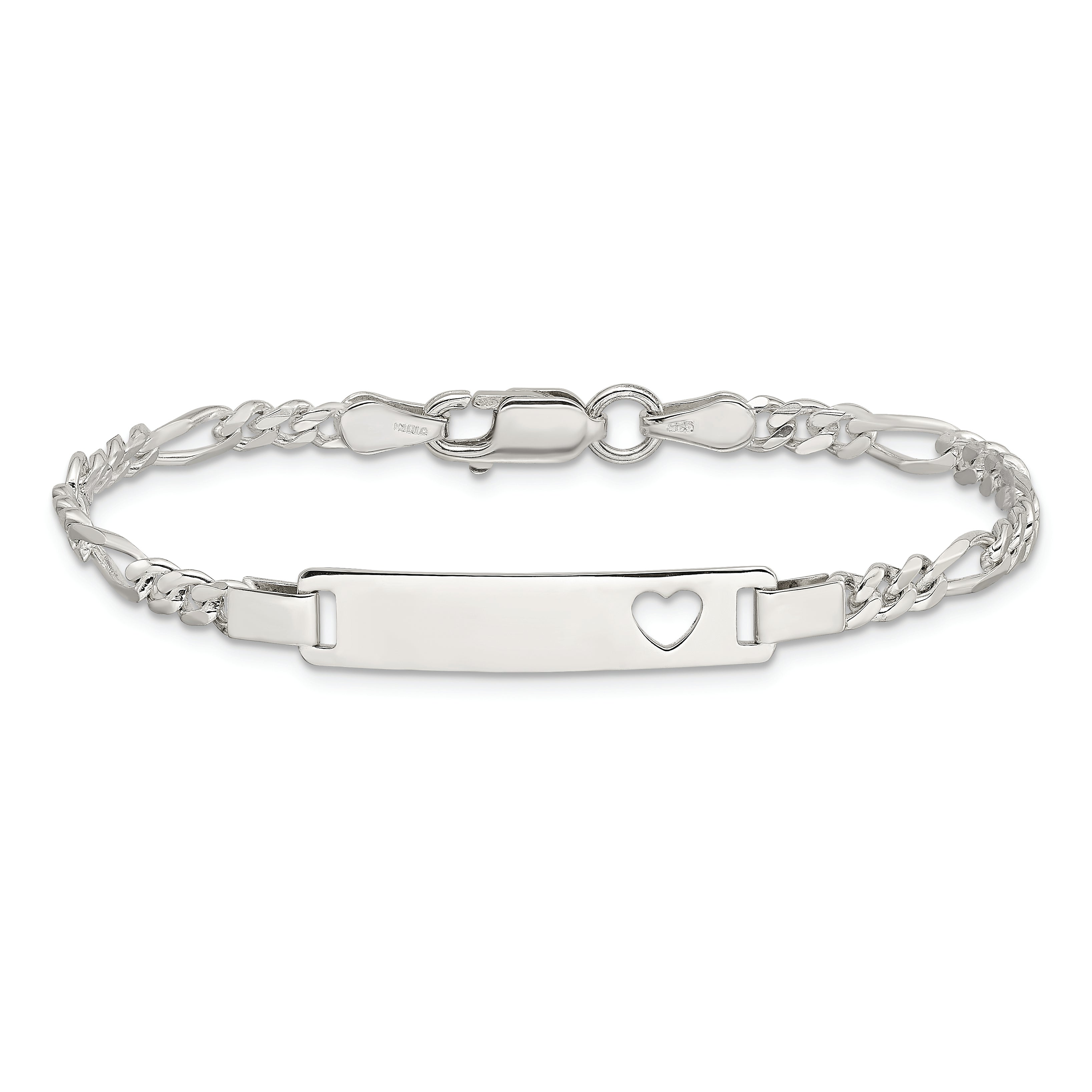 6 Inch Sterling Silver Baby Id Bracelet