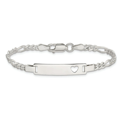 6 Inch Sterling Silver Baby Id Bracelet