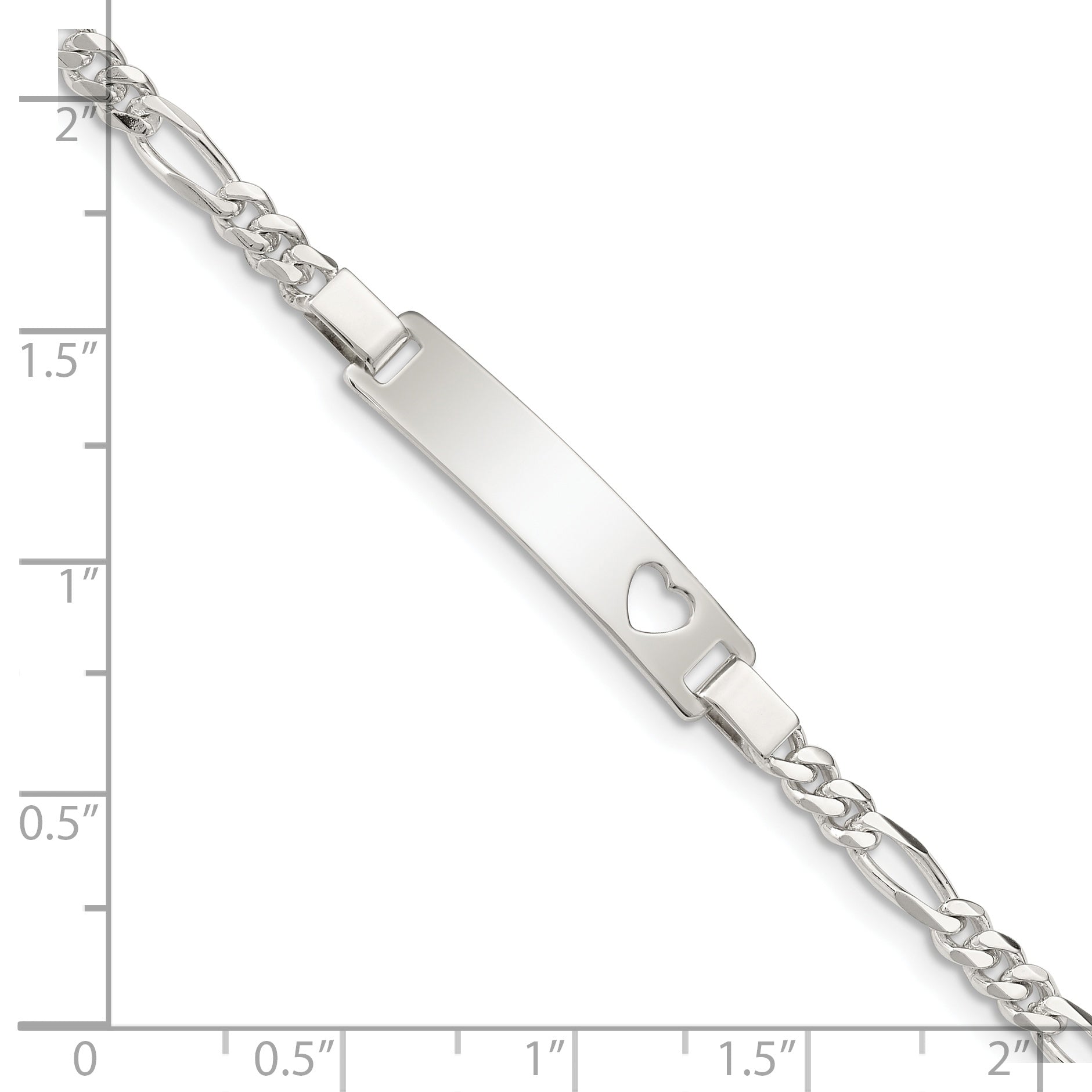 6 Inch Sterling Silver Baby Id Bracelet