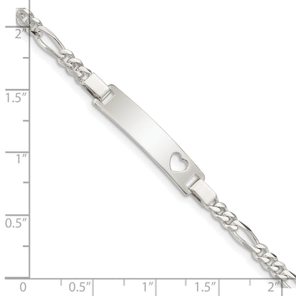 6 Inch Sterling Silver Baby Id Bracelet