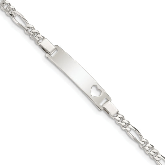 6 Inch Sterling Silver Baby Id Bracelet