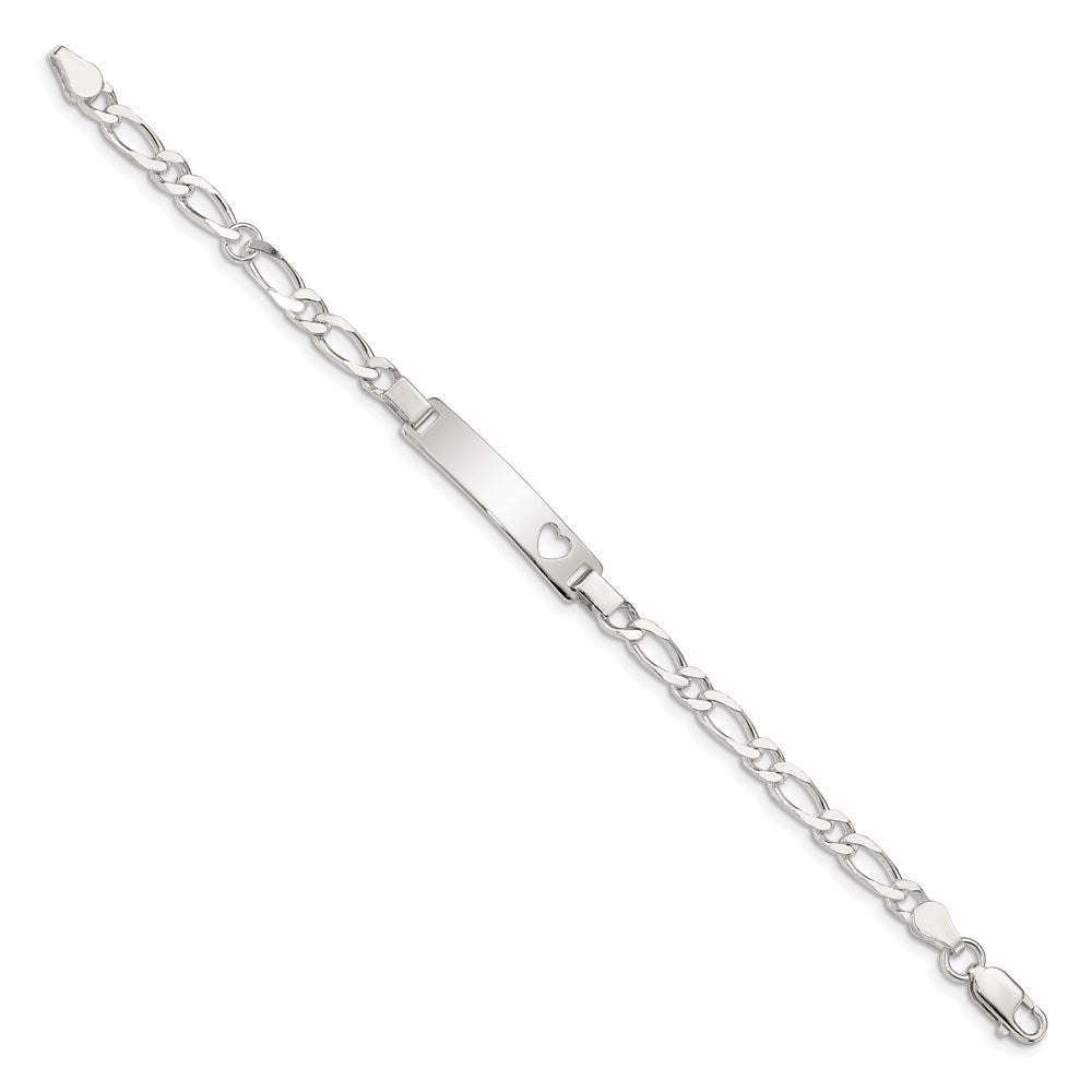 6 Inch Sterling Silver Baby Id In Bracelet