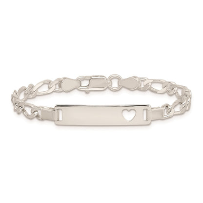 6 Inch Sterling Silver Baby Id In Bracelet