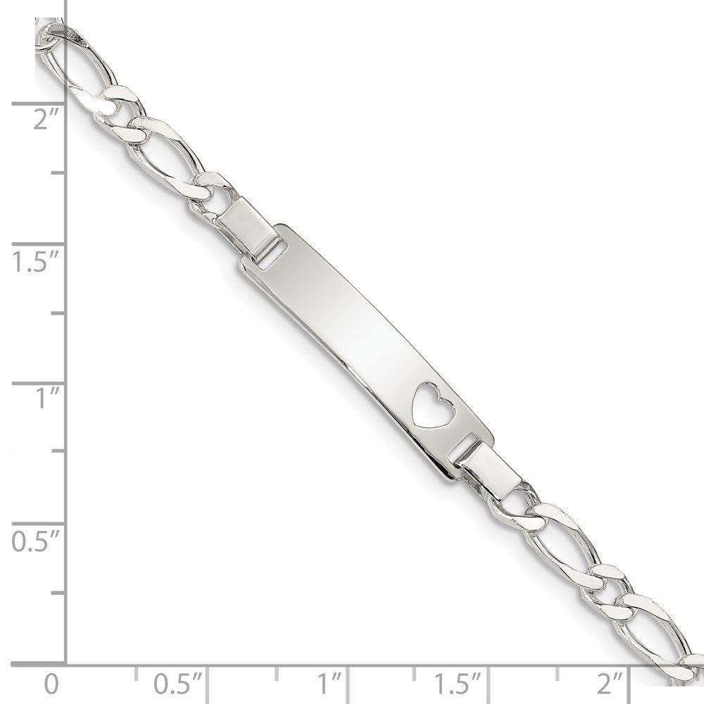 6 Inch Sterling Silver Baby Id In Bracelet