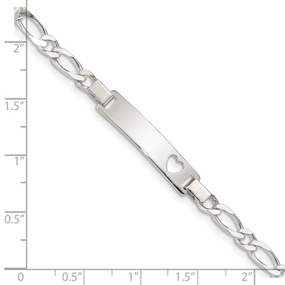 6 Inch Sterling Silver Baby Id In Bracelet