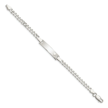 6 Inch Sterling Silver Baby Id Bracelet