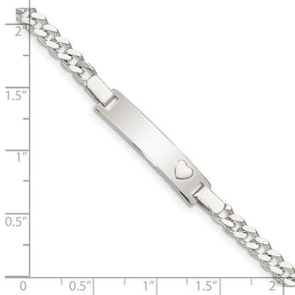 6 Inch Sterling Silver Baby Id Bracelet