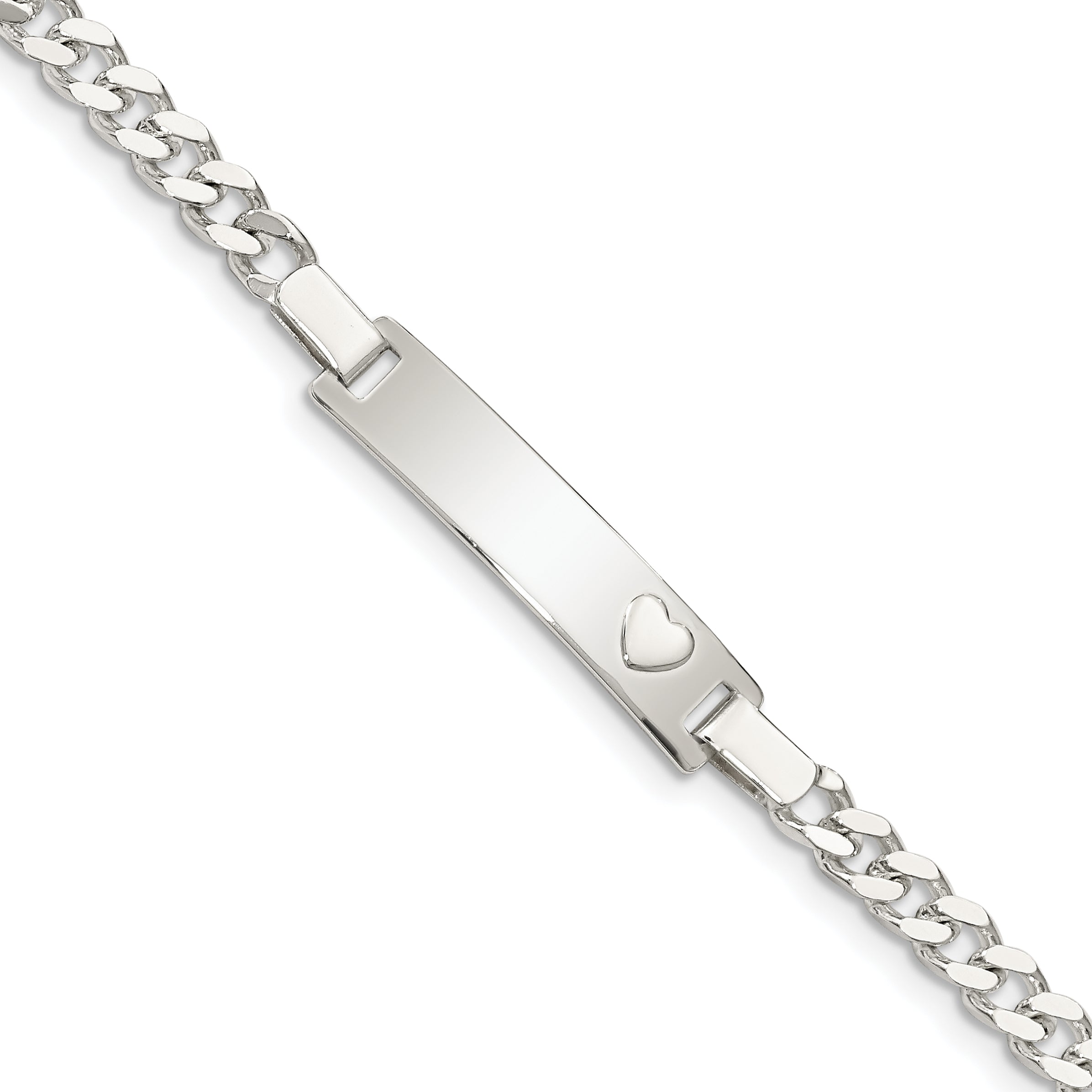6 Inch Sterling Silver Baby Id Bracelet