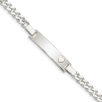 6 Inch Sterling Silver Baby Id Bracelet
