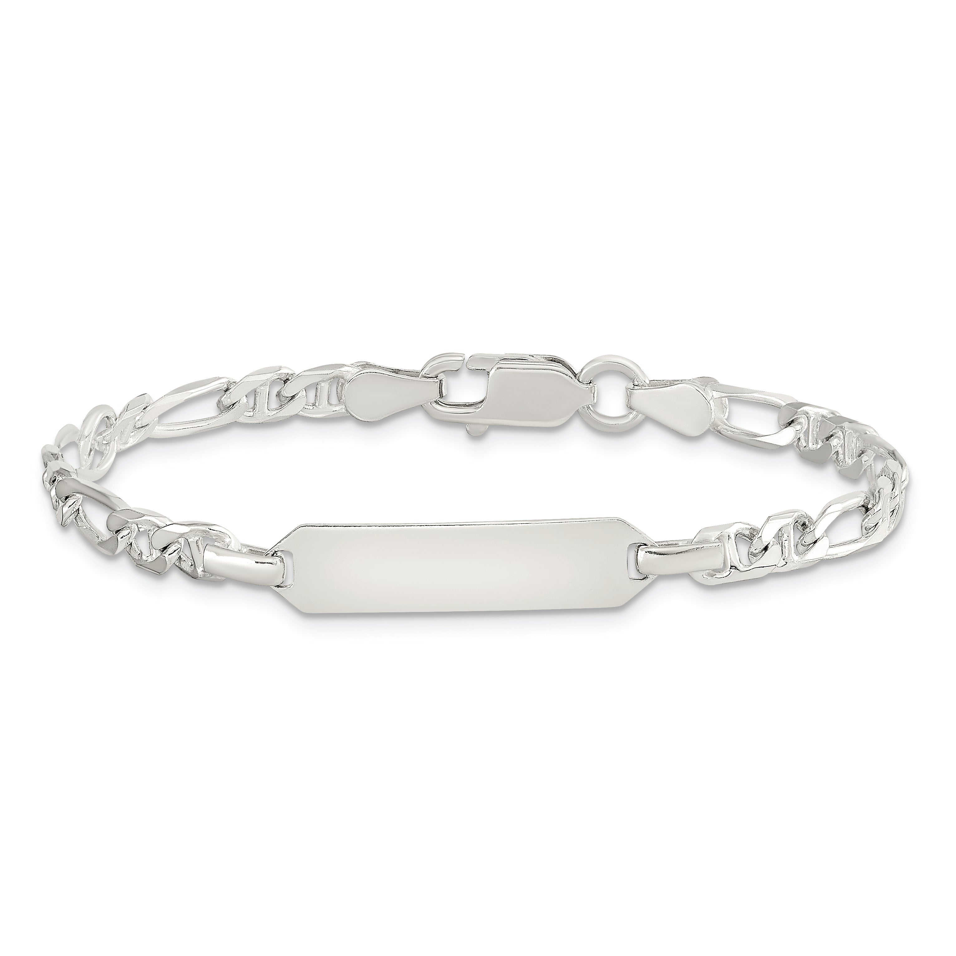 5 Inch Sterling Silver Childrens Id Anchor 5In Plus 1In Ext Link Bracelet