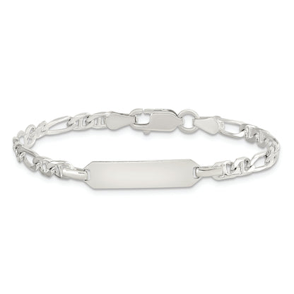 5 Inch Sterling Silver Childrens Id Anchor 5In Plus 1In Ext Link Bracelet