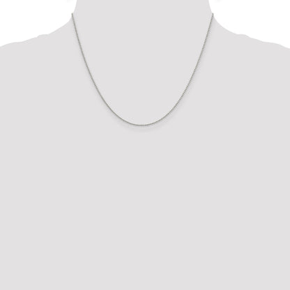 18 Inch Sterling Silver 1.25mm Beaded Chain Necklace