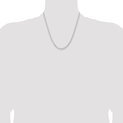 20 Inch Sterling Silver 3.15mm Flat Curb Chain Necklace