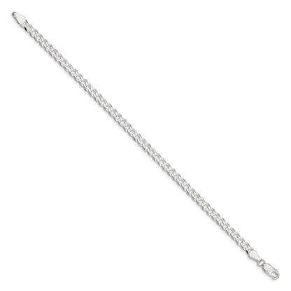 7 Inch Sterling Silver 4.7mm Flat Curb Chain Bracelet
