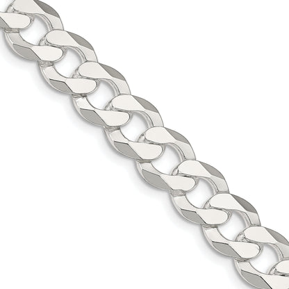 22 Inch Sterling Silver 14mm Flat Curb Chain Necklace