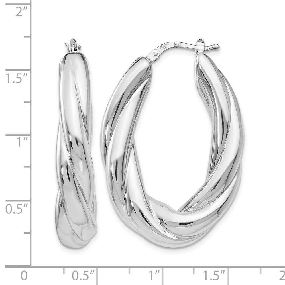 Sterling Silver Polished Hoop Earrings