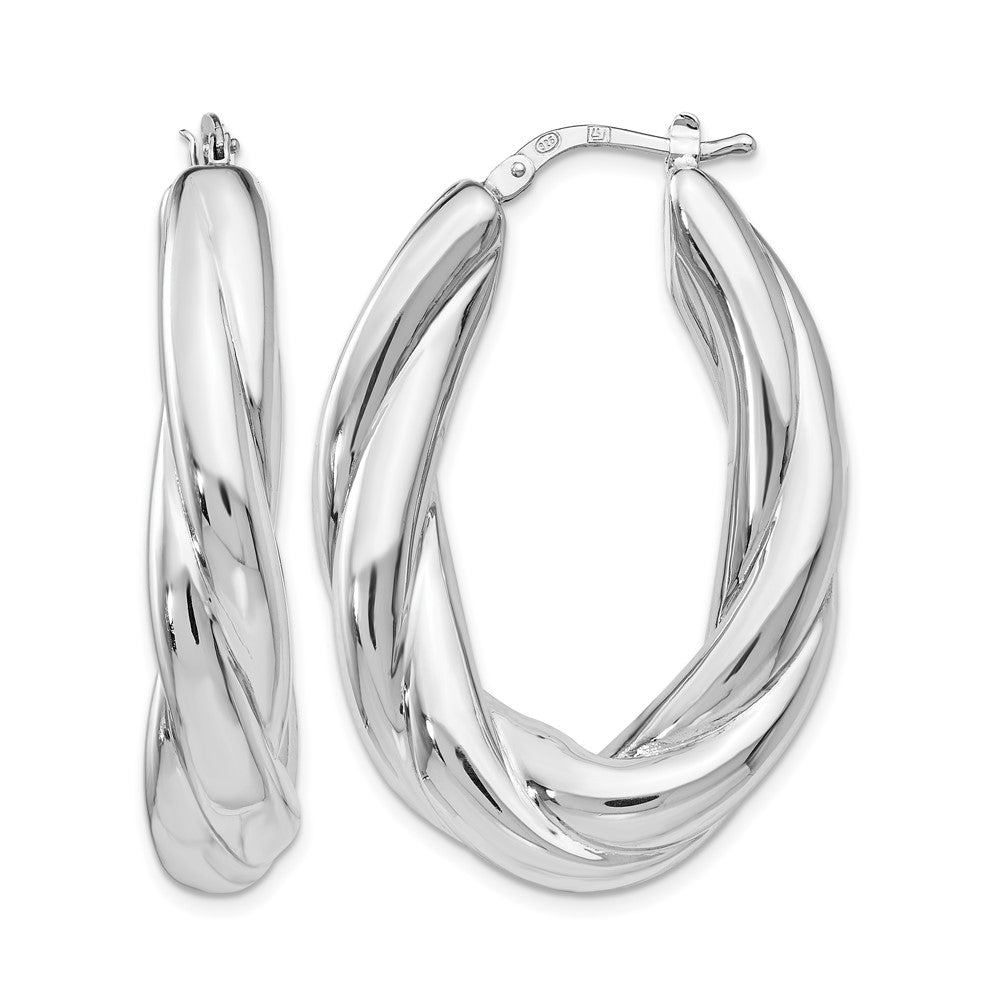 Sterling Silver Polished Hoop Earrings