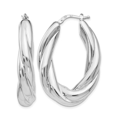 Sterling Silver Polished Hoop Earrings