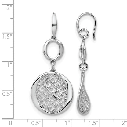Sterling Silver Rhodium-Plated Filigree Dangle Earrings