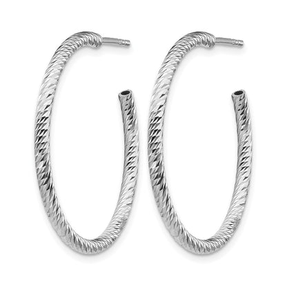 Sterling Silver Rhod Radiant Essence D/C Post Dangle Earrings