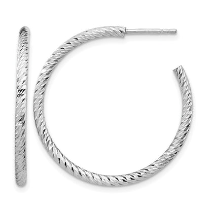 Sterling Silver Rhod Radiant Essence D/C Post Dangle Earrings