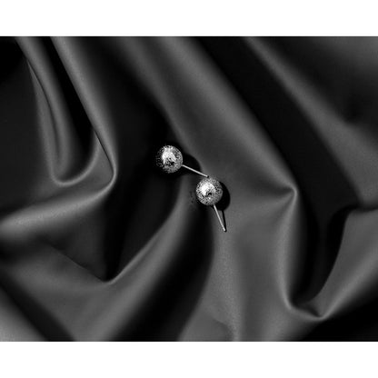 Sterling Silver Rhod Radiant Essence 10mm Ball Post Earrings