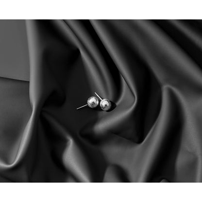 Sterling Silver Rhod Radiant Essence 10mm Ball Post Earrings