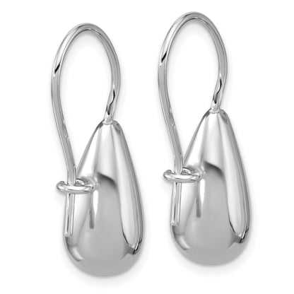 Sterling Silver Leslie'S' Rh Plated Polish Teardrop Dangle Earrings