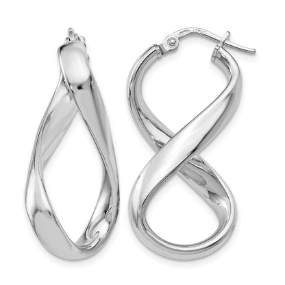 Sterling Silver Polished Twisted Hoop Earrings
