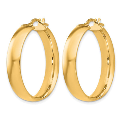 Sterling Silver Gold Tone Polished Hinged Hoop Earrings