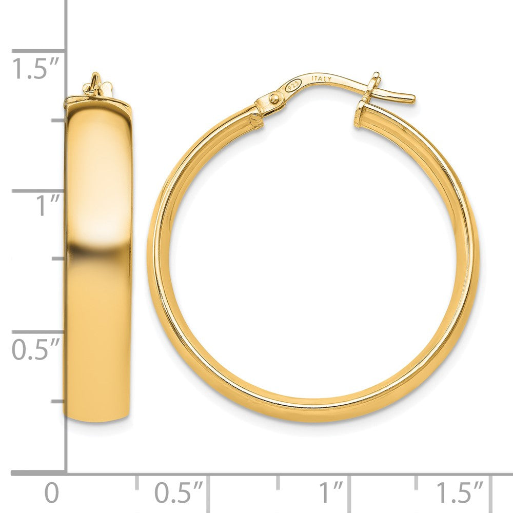 Sterling Silver Gold Tone Polished Hinged Hoop Earrings