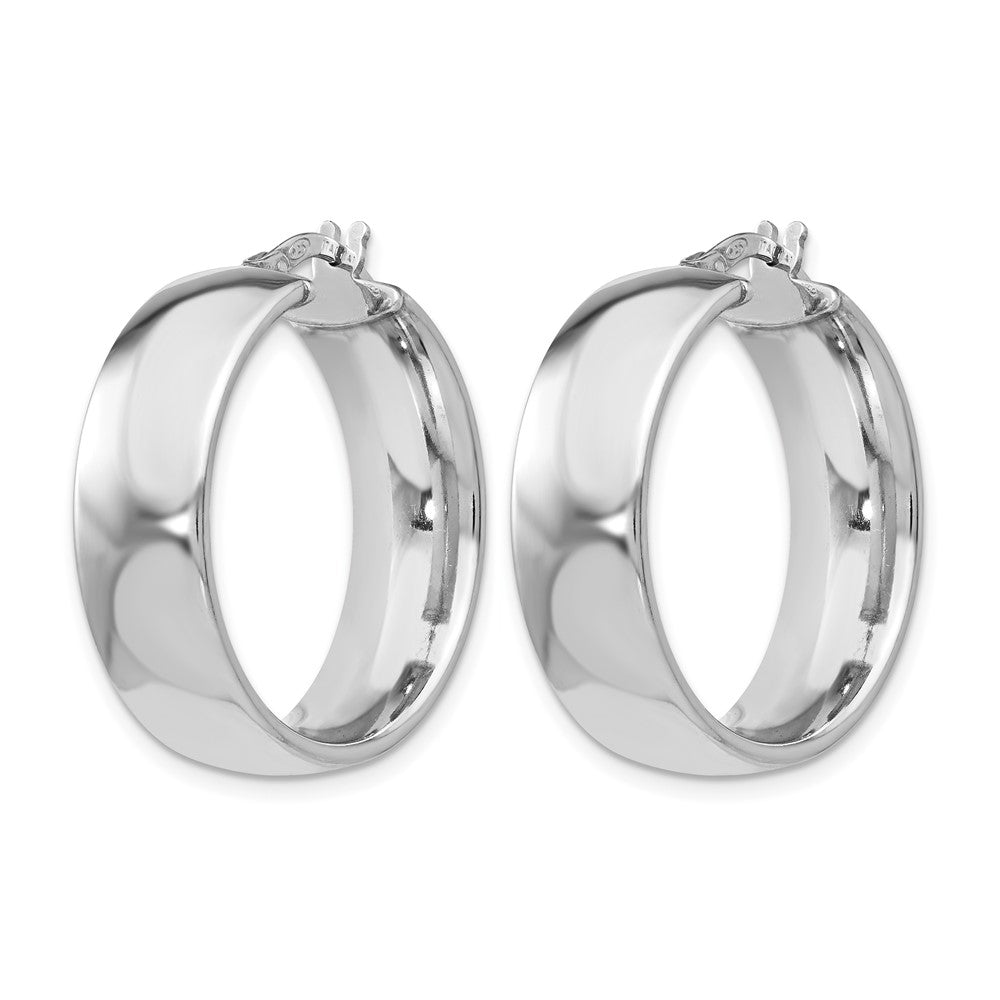 Sterling Silver Polished Hinged Hoop Earrings