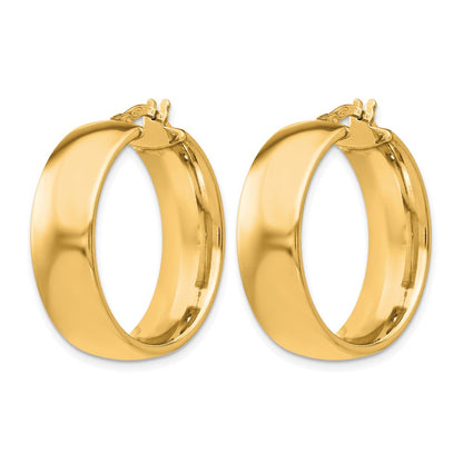 Sterling Silver Gold Tone Polished Hoop Earrings