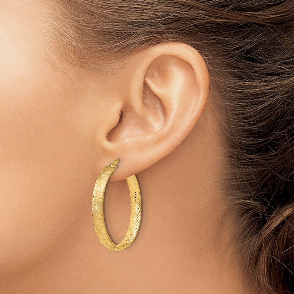 Sterling Silver Gold Plated In/Out D/C Earrings