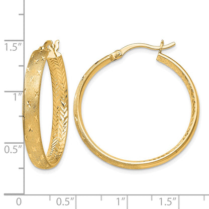 Sterling Silver Gold Plated In/Out D/C Earrings