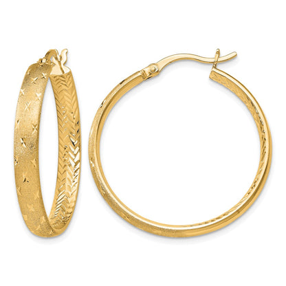 Sterling Silver Gold Plated In/Out D/C Earrings